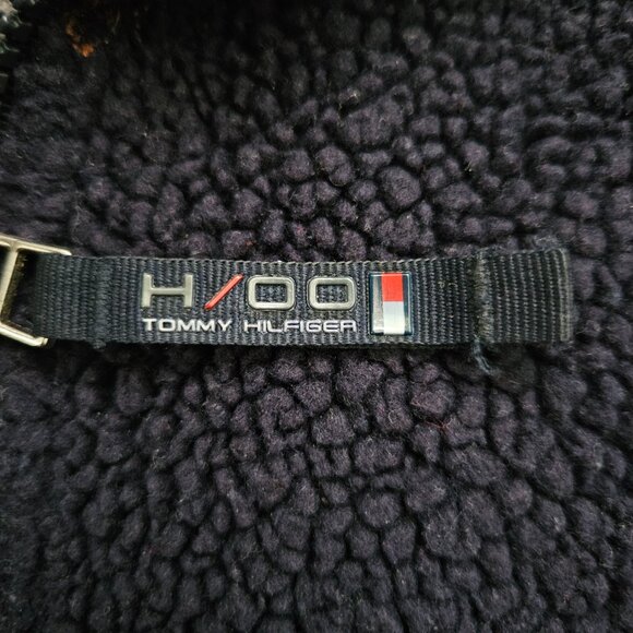 Tommy Hilfiger H/00 Navy Sherpa Fleece Quarter Zip Pullover – Men’s L - Picture 7 of 8